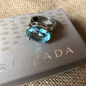 Elegant and Timeless! Silpada Blue Cove Sterling Silver 925 Filigree Ring Sz 7 8